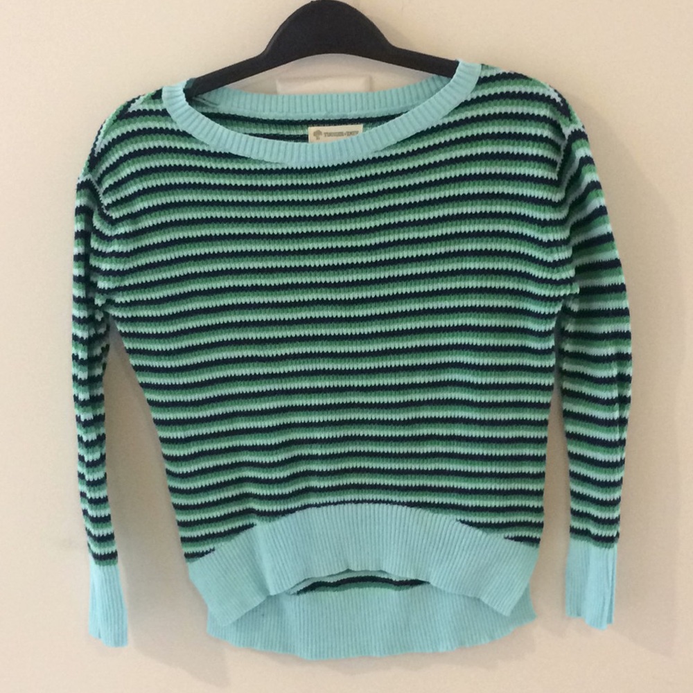 Nordstrom Tucker &‎ Tate Striped Green and Blue Sweater